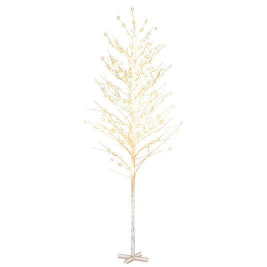 vidaXL Δέντρο Λευκή Σημύδα με 672 LED Θερμό Λευκό 400 εκ.