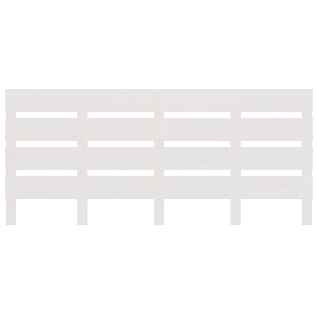 vidaXL Κεφαλάρι Κρεβατιού Λευκό 140 x 3 x 80 εκ. από Μασίφ Ξύλο Πεύκου