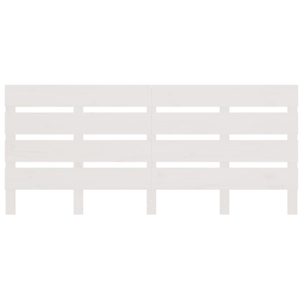 vidaXL Κεφαλάρι Κρεβατιού Λευκό 150 x 3 x 80 εκ. από Μασίφ Ξύλο Πεύκου