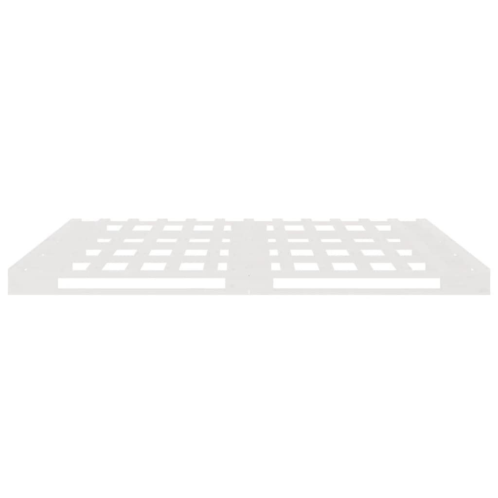 vidaXL Κρεβάτι από Παλέτες Λευκό 140 x 200 εκ. από Μασίφ Ξύλο Πεύκου