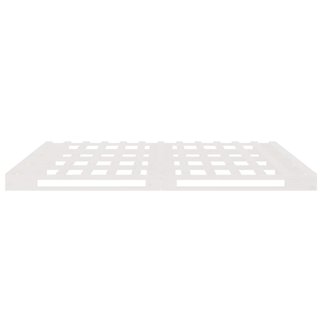 vidaXL Κρεβάτι από Παλέτες Λευκό 160 x 200 εκ. από Μασίφ Ξύλο Πεύκου