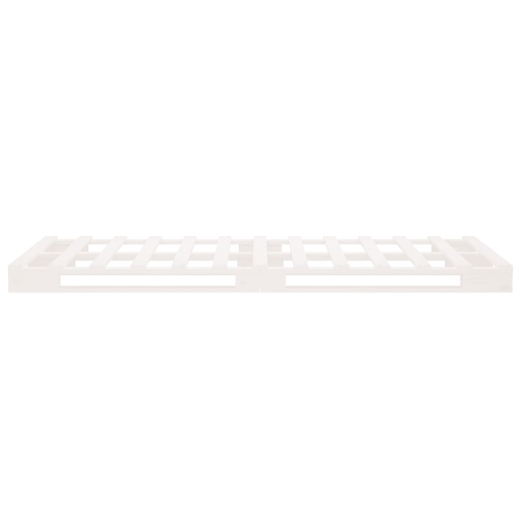 vidaXL Κρεβάτι Παλέτες Λευκό 75 x 190 εκ. Μασίφ Πεύκο Small Single