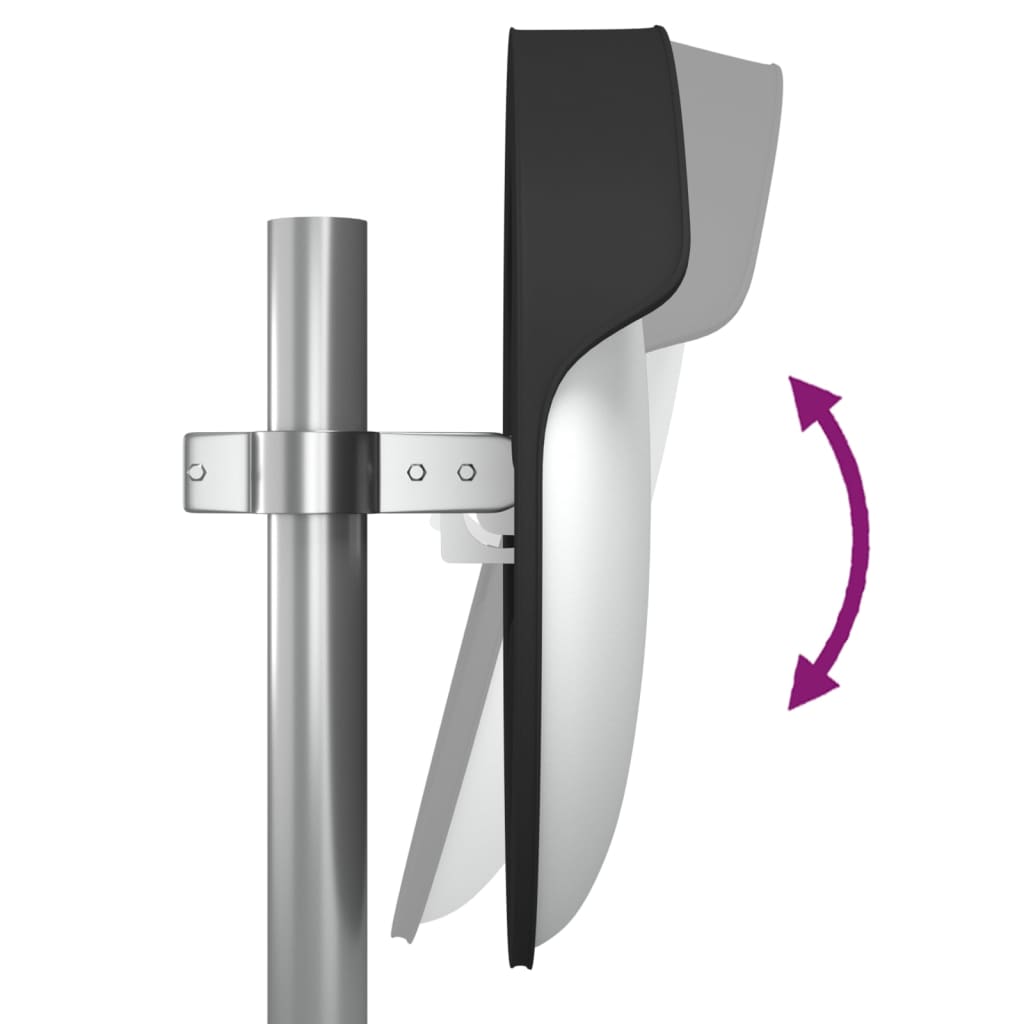 vidaXL Κυρτός Καθρέφτης Κυκλοφορίας Εξωτερικού Χώρου Μαύρος από Πολυανθρακικό Ø45 εκ.