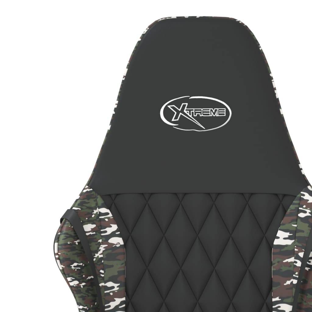 vidaXL Καρέκλα Gaming Μασάζ Μαύρο/Παραλλαγή από Συνθετικό Δέρμα