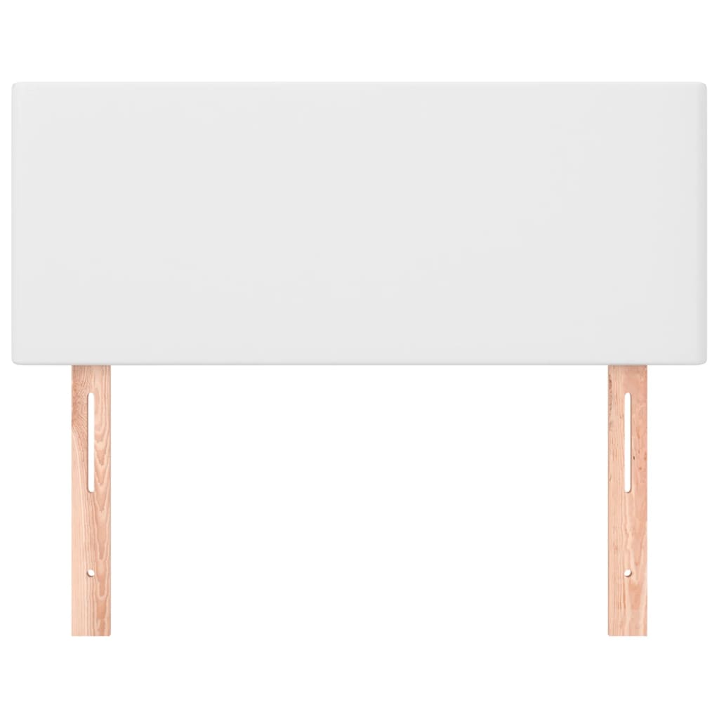 vidaXL Κεφαλάρι Κρεβατιού Λευκό 90x5x78/88 εκ. από Συνθετικό Δέρμα