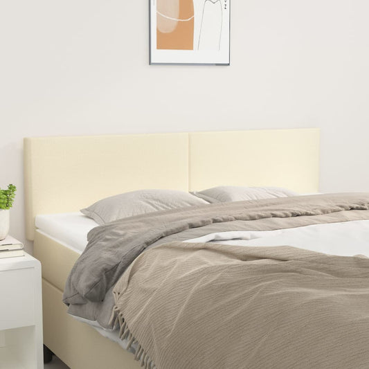 vidaXL Κεφαλάρια Κρεβατιού 2 τεμ. Κρεμ 72x5x78/88 εκ. Συνθετικό Δέρμα