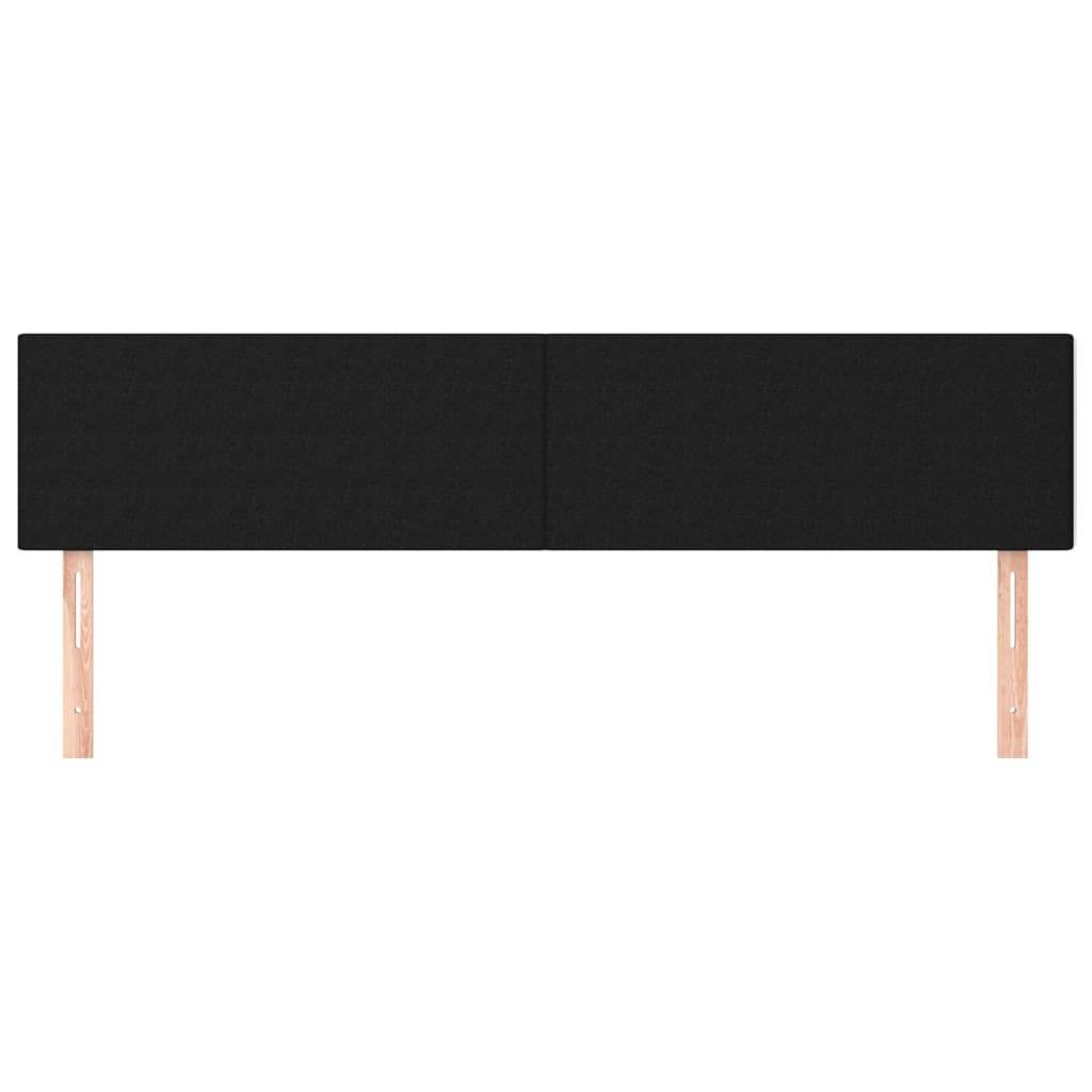 vidaXL Κεφαλάρια Κρεβατιού 2 τεμ. Μαύρο 100x5x78/88 εκ. Υφασμάτινο