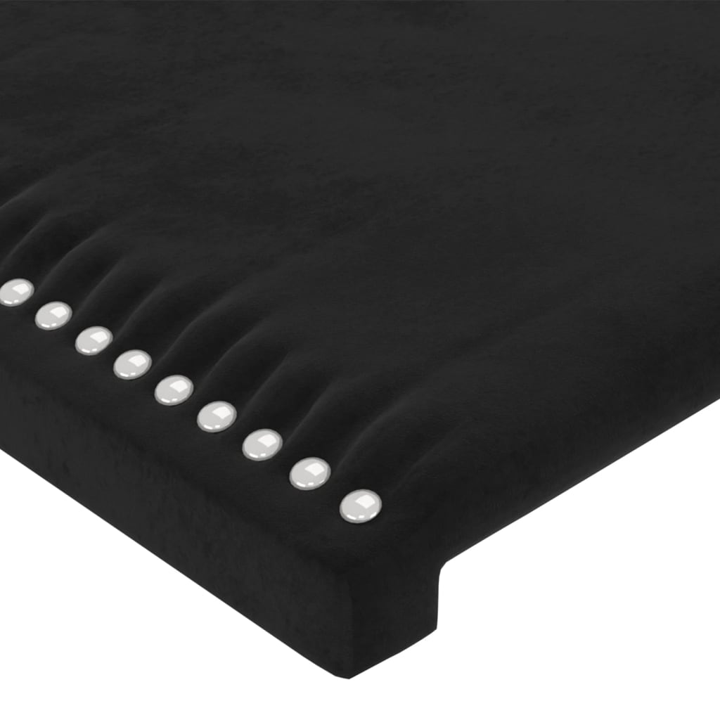 vidaXL Κεφαλάρι Κρεβατιού Μαύρο 90x5x78/88 εκ. Βελούδινο