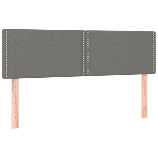 vidaXL Κεφαλάρια Κρεβατιού 2 τεμ. Σκ. Γκρι 72x5x78/88 εκ. Υφασμάτινα