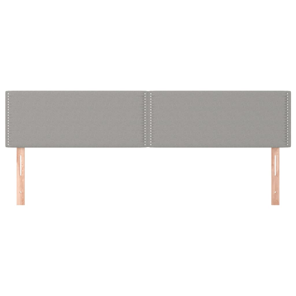 vidaXL Κεφαλάρια Κρεβατιού 2 τεμ. Αν. Γκρι 90x5x78/88 εκ. Υφασμάτινο