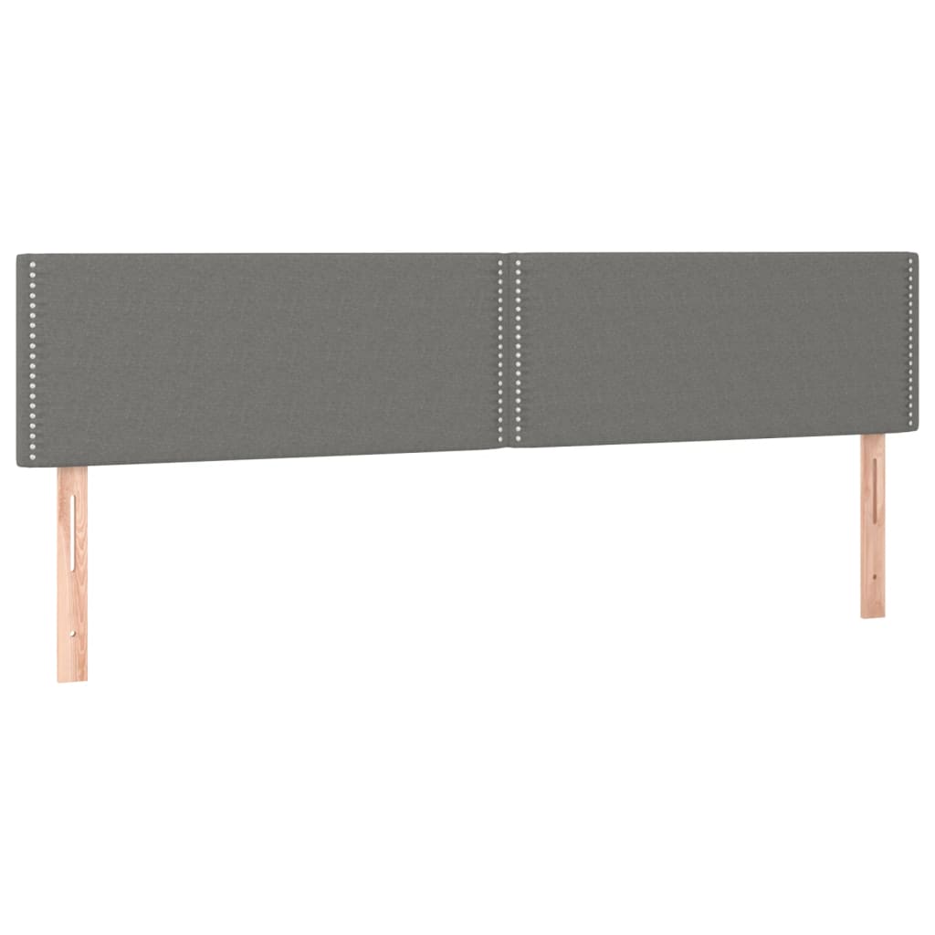 vidaXL Κεφαλάρια Κρεβατιού 2 τεμ. Σκ. Γκρι 100x5x78/88 εκ. Υφασμάτινο
