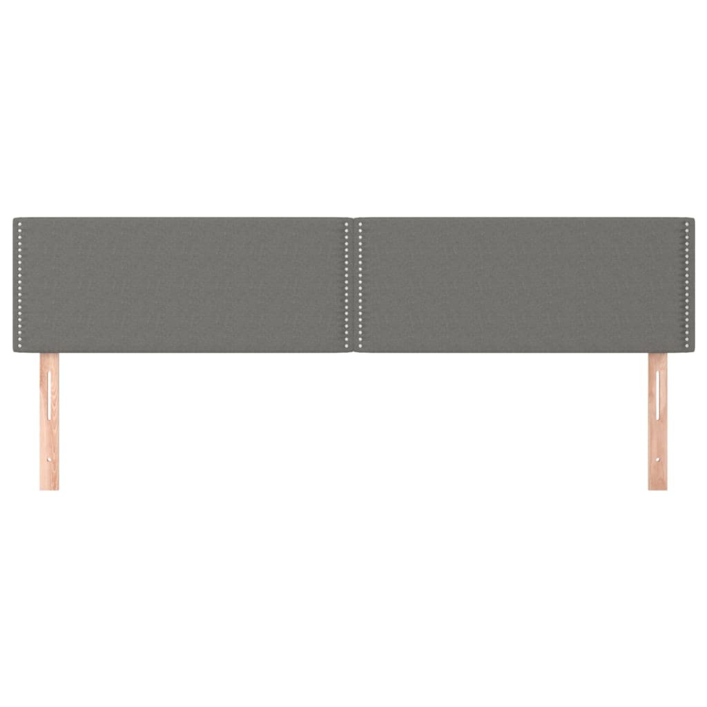 vidaXL Κεφαλάρια Κρεβατιού 2 τεμ. Σκ. Γκρι 100x5x78/88 εκ. Υφασμάτινο