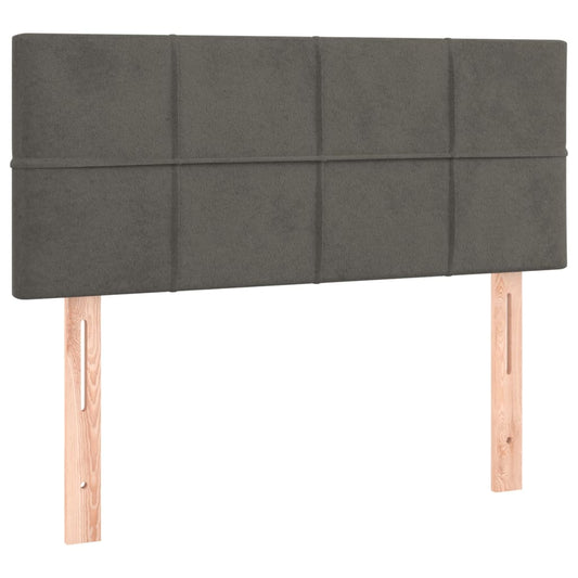 vidaXL Κεφαλάρι Κρεβατιού Σκούρο Γκρι 90x5x78/88 εκ. Βελούδινο