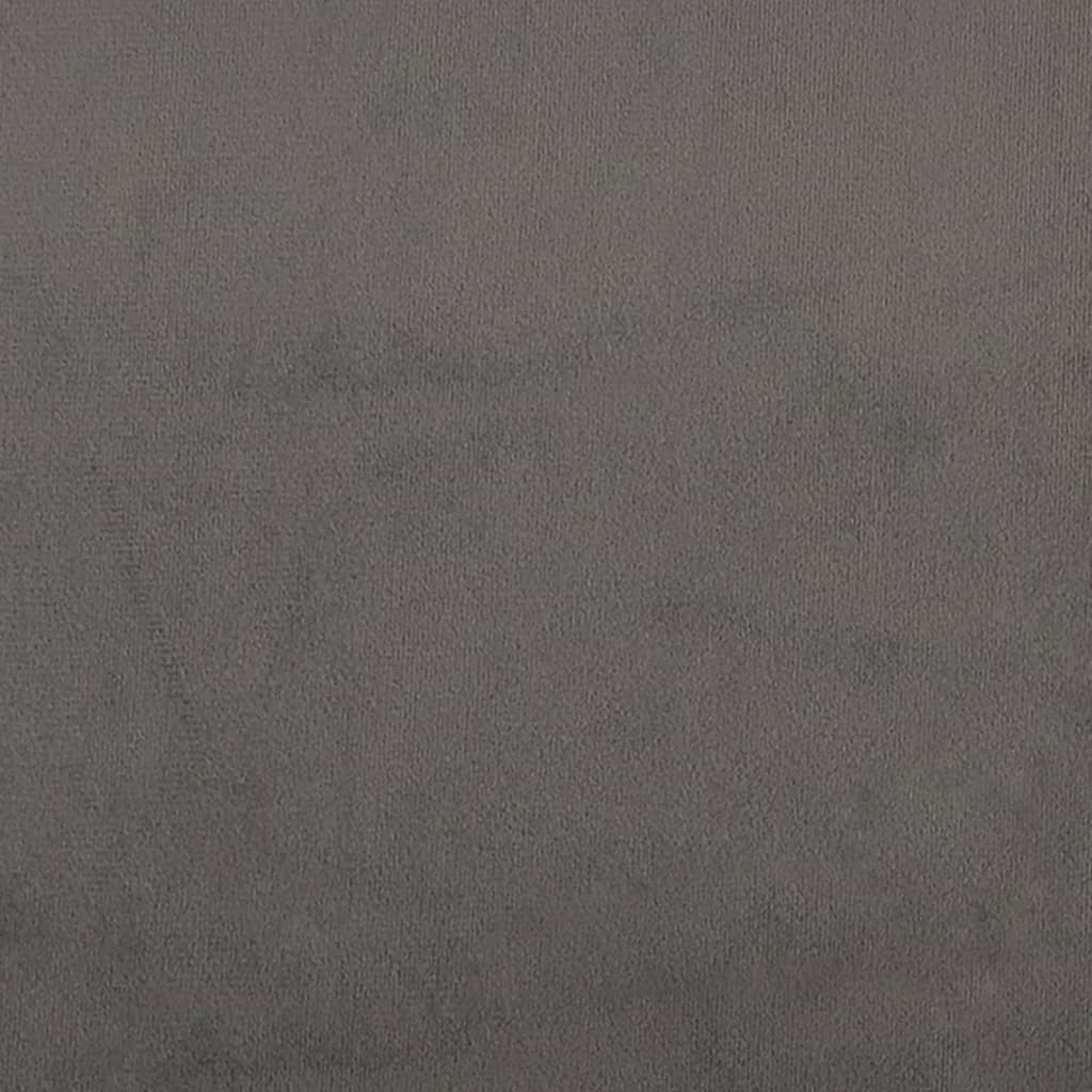 vidaXL Κεφαλάρι Κρεβατιού Σκούρο Γκρι 90x5x78/88 εκ. Βελούδινο