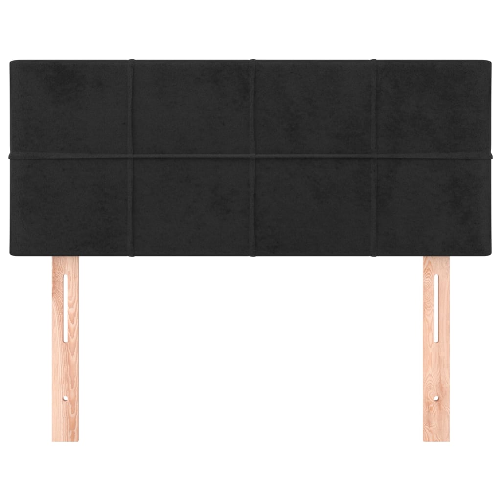 vidaXL Κεφαλάρι Κρεβατιού Μαύρο 90x5x78/88 εκ. Βελούδινο
