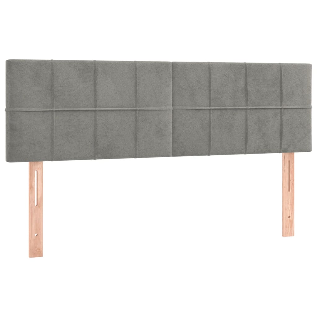 vidaXL Κεφαλάρια Κρεβατιού 2 τεμ. Αν. Γκρι 72x5x78/88 εκ. Βελούδινα