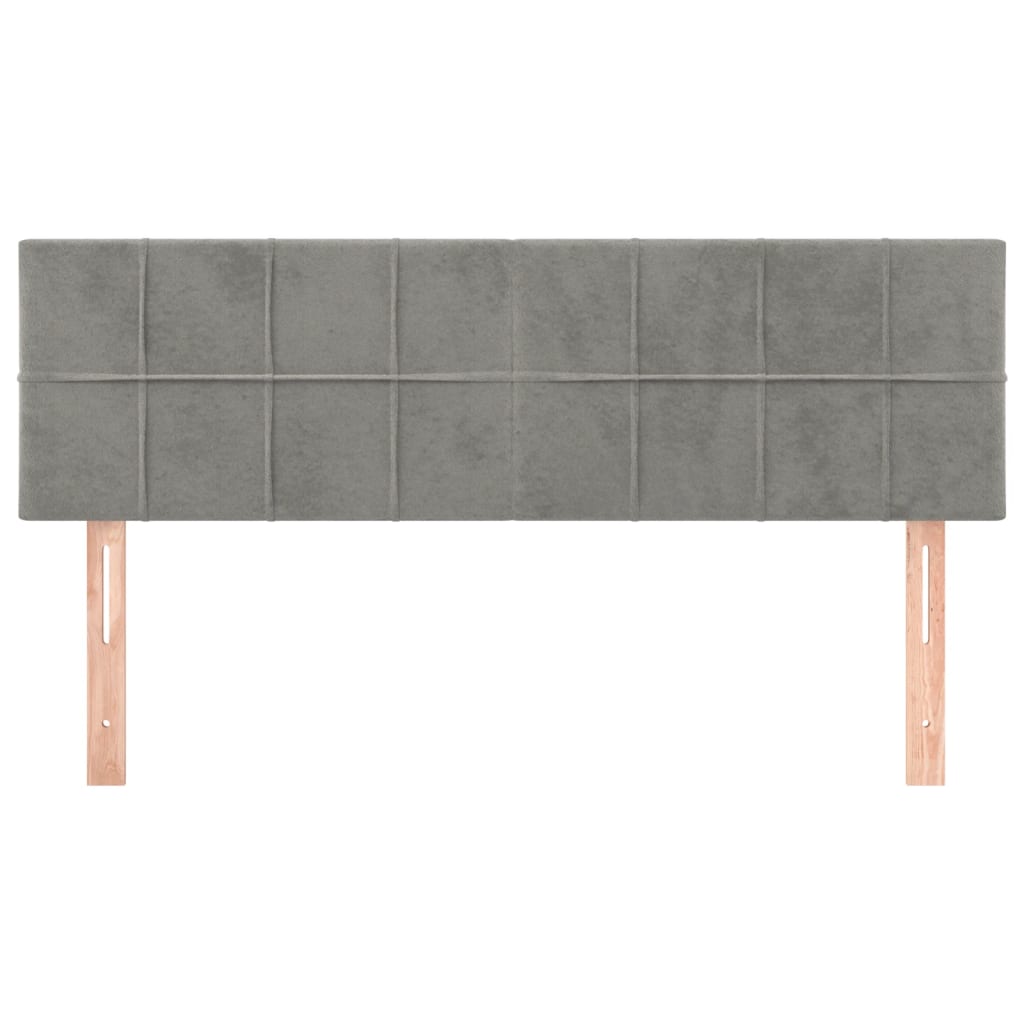 vidaXL Κεφαλάρια Κρεβατιού 2 τεμ. Αν. Γκρι 72x5x78/88 εκ. Βελούδινα