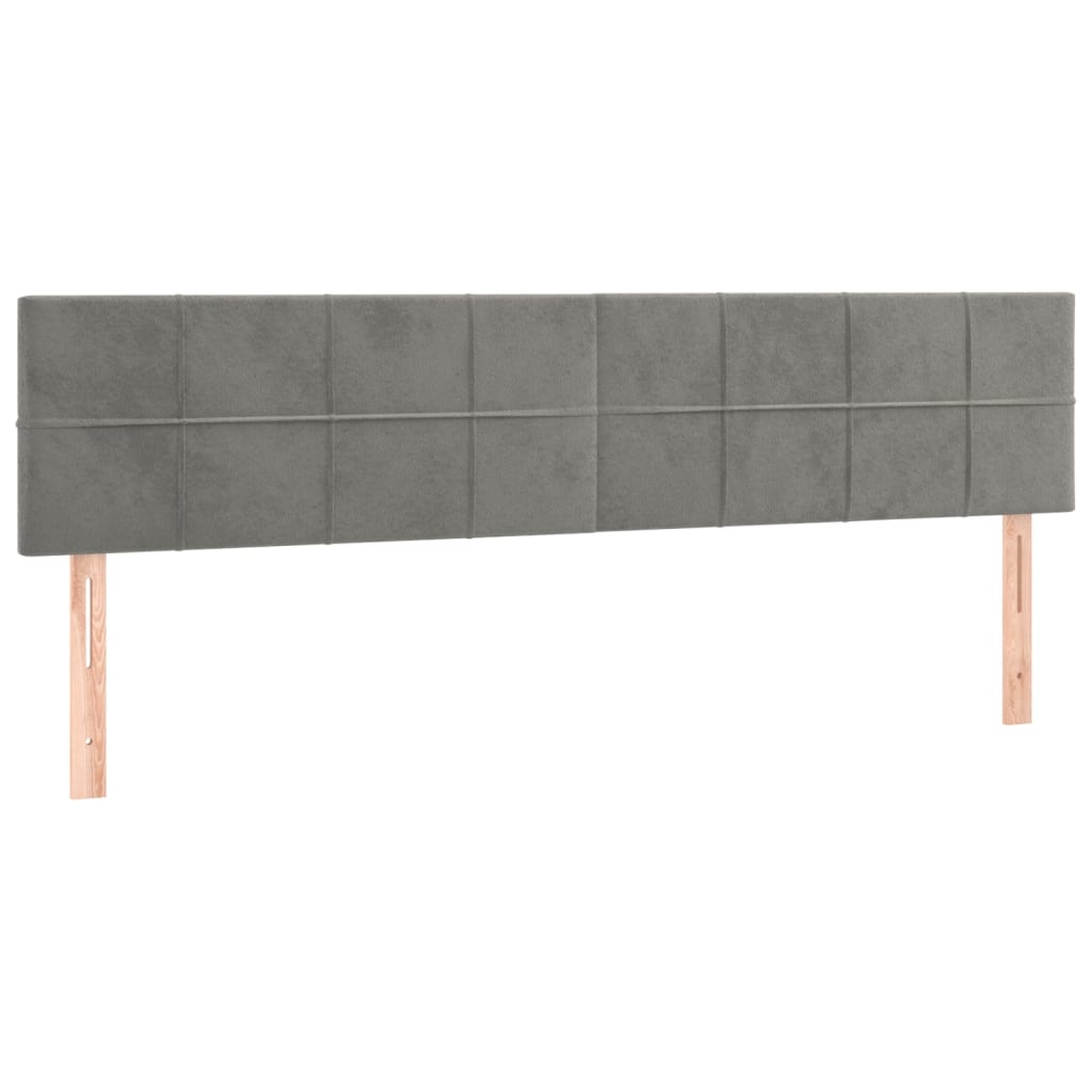 vidaXL Κεφαλάρια Κρεβατιού 2 τεμ. Αν. Γκρι 80 x 5 x 78/88εκ.Βελούδινο
