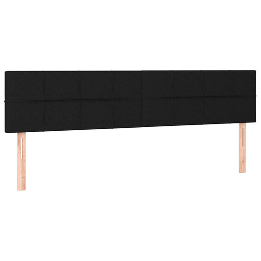 vidaXL Κεφαλάρια Κρεβατιού 2 τεμ. Μαύρο 90x5x78/88 εκ. Υφασμάτινο