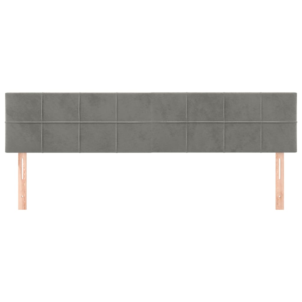 vidaXL Κεφαλάρια Κρεβατιού 2 τεμ. Αν. Γκρι 90x5x78/88 εκ. Βελούδινο