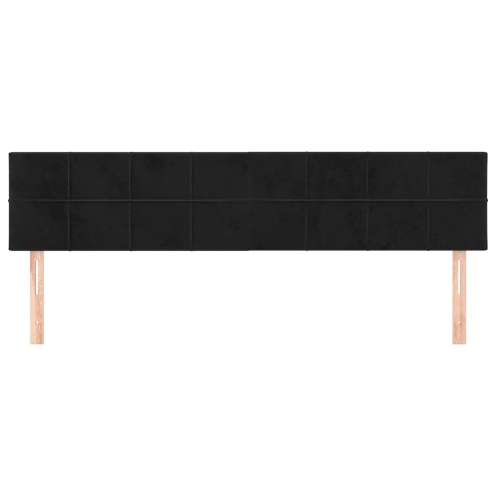 vidaXL Κεφαλάρια Κρεβατιού 2 τεμ. Μαύρο 90x5x78/88 εκ. Βελούδινο