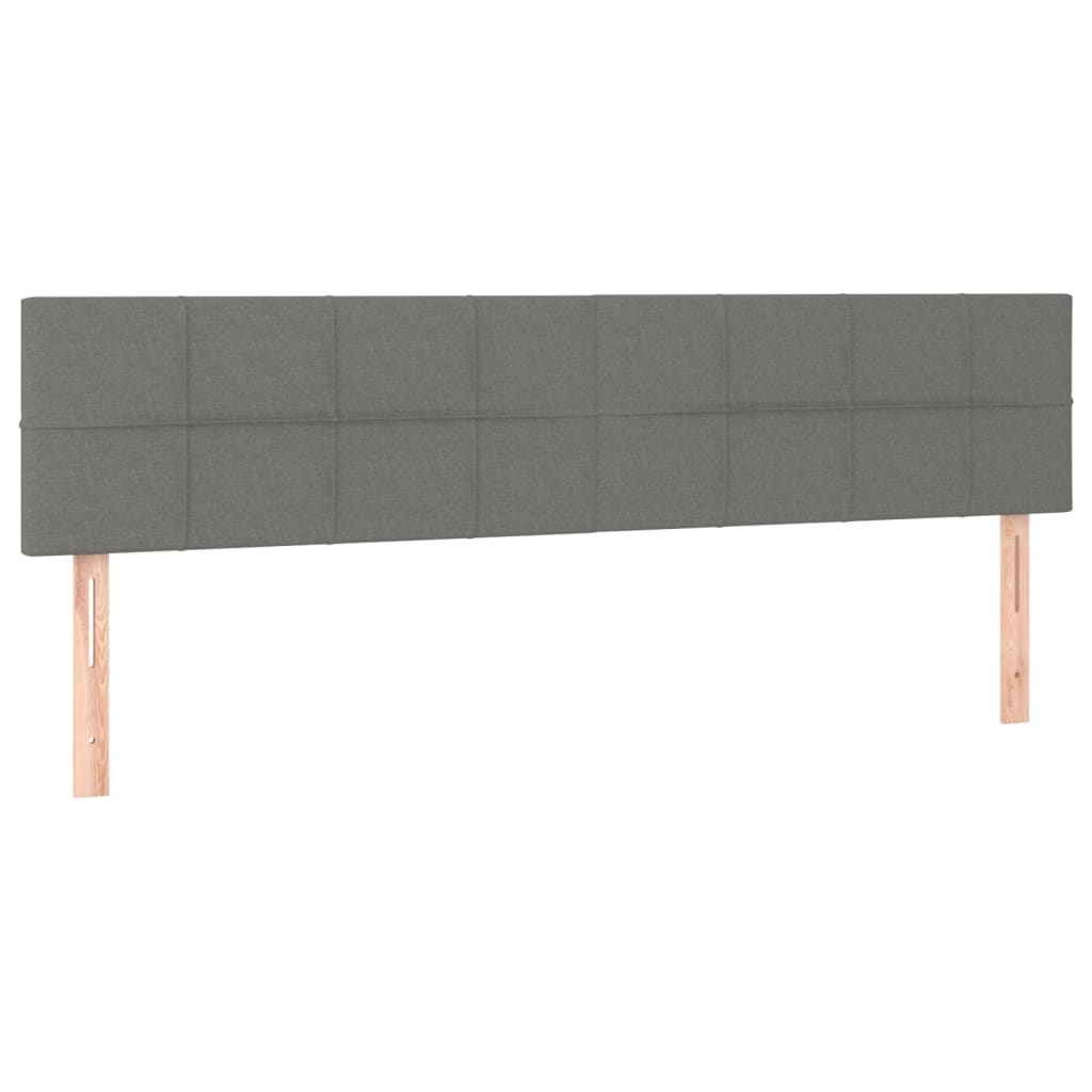 vidaXL Κεφαλάρια Κρεβατιού 2 τεμ. Σκ. Γκρι 100x5x78/88 εκ. Υφασμάτινο