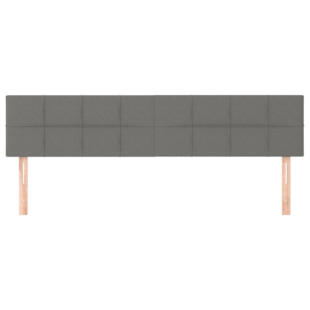 vidaXL Κεφαλάρια Κρεβατιού 2 τεμ. Σκ. Γκρι 100x5x78/88 εκ. Υφασμάτινο