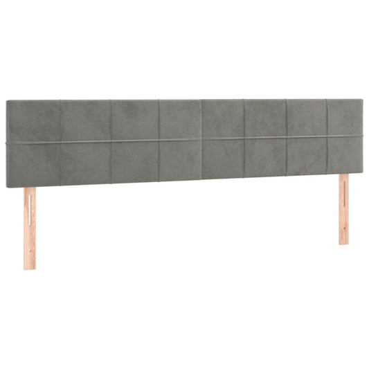 vidaXL Κεφαλάρια Κρεβατιού 2 τεμ. Αν. Γκρι 100x5x78/88 εκ. Βελούδινο