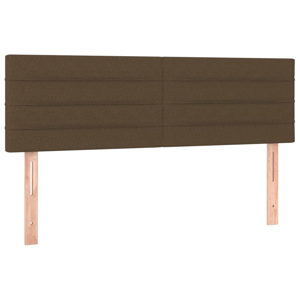 vidaXL Κεφαλάρια Σκ. Καφέ 144x5x78/88 εκ. Ύφασμα