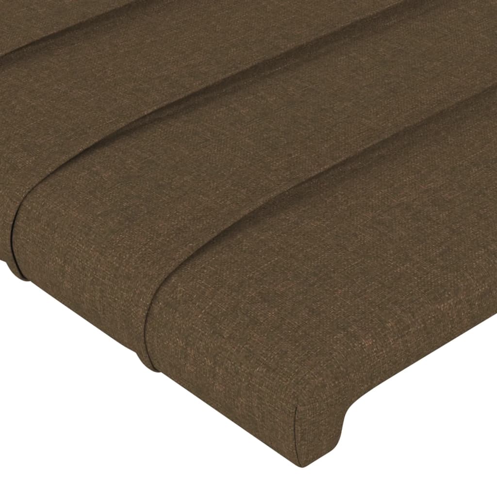 vidaXL Κεφαλάρια Σκ. Καφέ 144x5x78/88 εκ. Ύφασμα