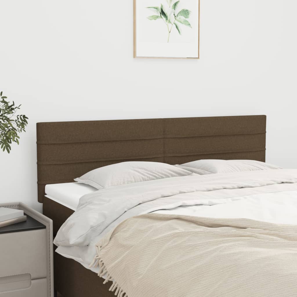 vidaXL Κεφαλάρια Σκ. Καφέ 144x5x78/88 εκ. Ύφασμα