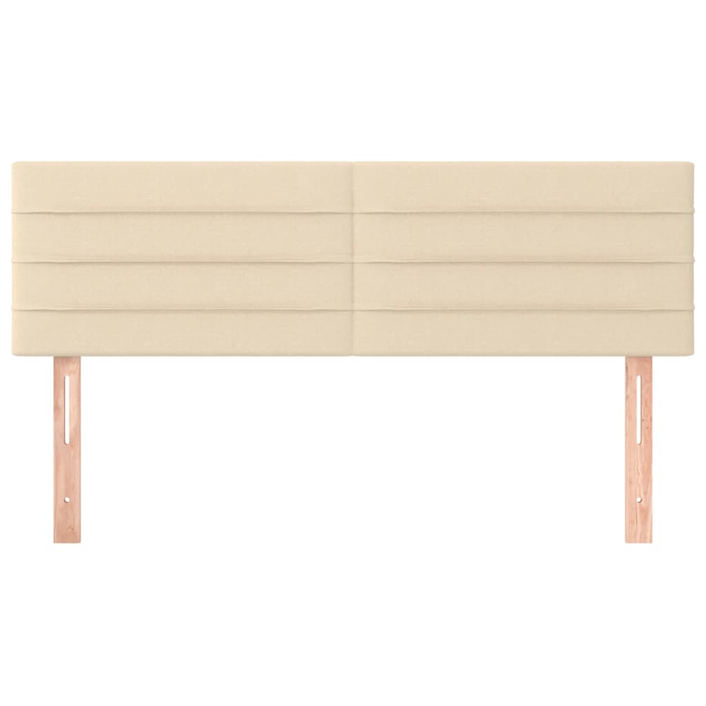 vidaXL Κεφαλάρια Κρεβατιού 2 τεμ. Κρεμ 72x5x78/88 εκ. Υφασμάτινα