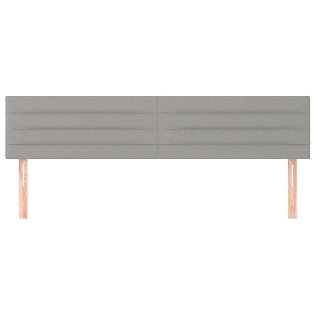 vidaXL Κεφαλάρια Κρεβατιού 2 τεμ. Αν. Γκρι 80 x 5 x 78/88εκ.Υφασμάτινο