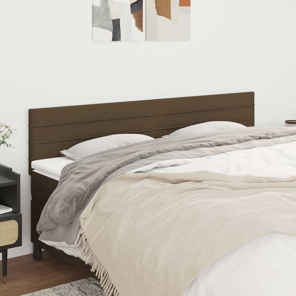 vidaXL Κεφαλάρια Σκ. Καφέ 160x5x78/88 εκ. Ύφασμα