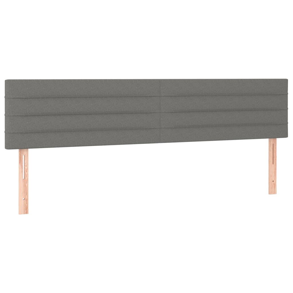 vidaXL Κεφαλάρια Κρεβατιού 2 τεμ. Σκ. Γκρι 90x5x78/88 εκ. Υφασμάτινο