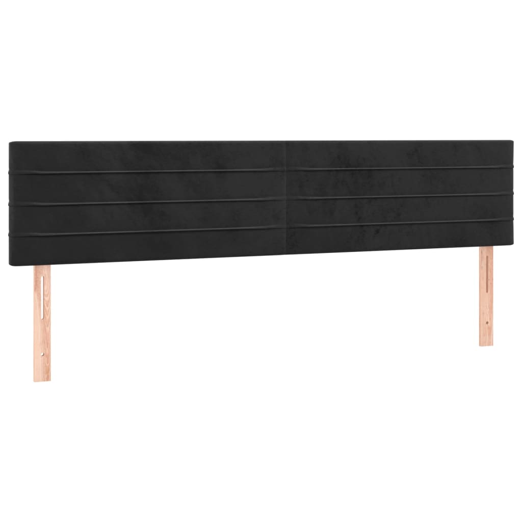 vidaXL Κεφαλάρια Κρεβατιού 2 τεμ. Μαύρο 90x5x78/88 εκ. Βελούδινο