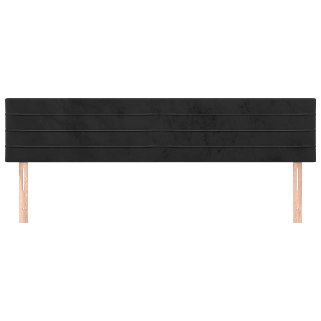vidaXL Κεφαλάρια Κρεβατιού 2 τεμ. Μαύρο 100x5x78/88 εκ. Βελούδινο