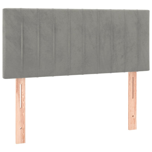 vidaXL Κεφαλάρι Κρεβατιού Ανοιχτό Γκρι 90x5x78/88 εκ. Βελούδινο