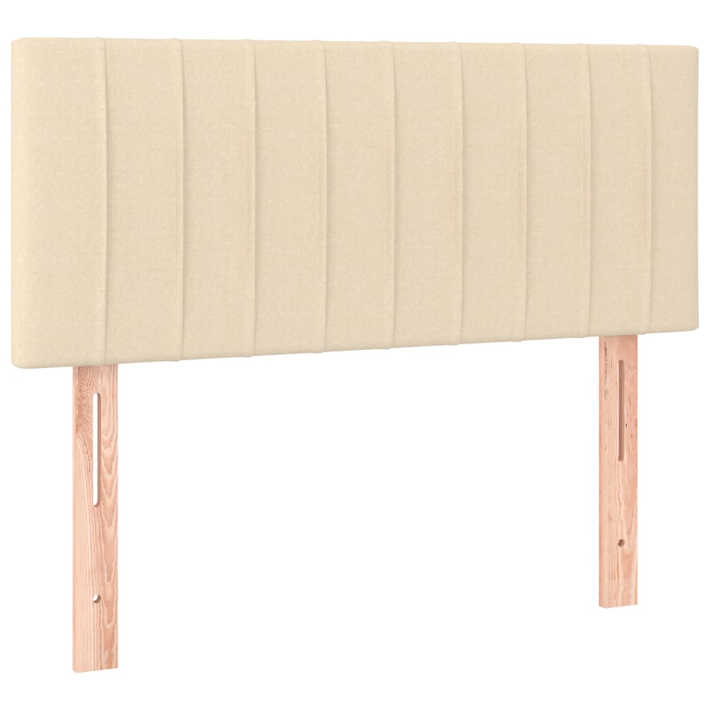 vidaXL Κεφαλάρι Κρεβατιού Κρεμ 100x5x78/88 εκ. Υφασμάτινο