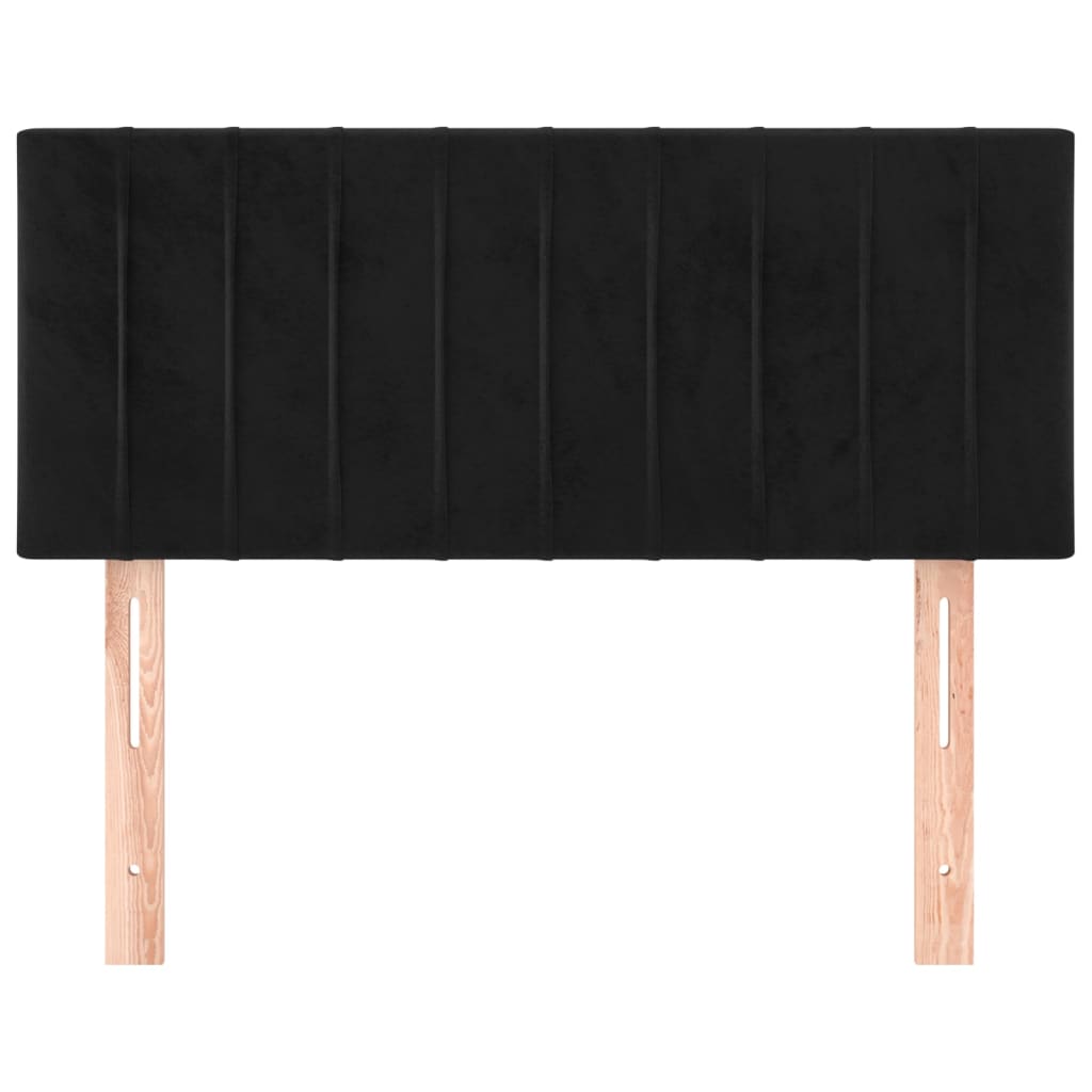 vidaXL Κεφαλάρι Κρεβατιού Μαύρο 100x5x78/88 εκ. Βελούδινο