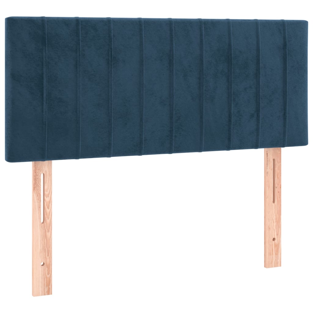 vidaXL Κεφαλάρι Κρεβατιού Σκούρο Μπλε 100x5x78/88 εκ. Βελούδινο