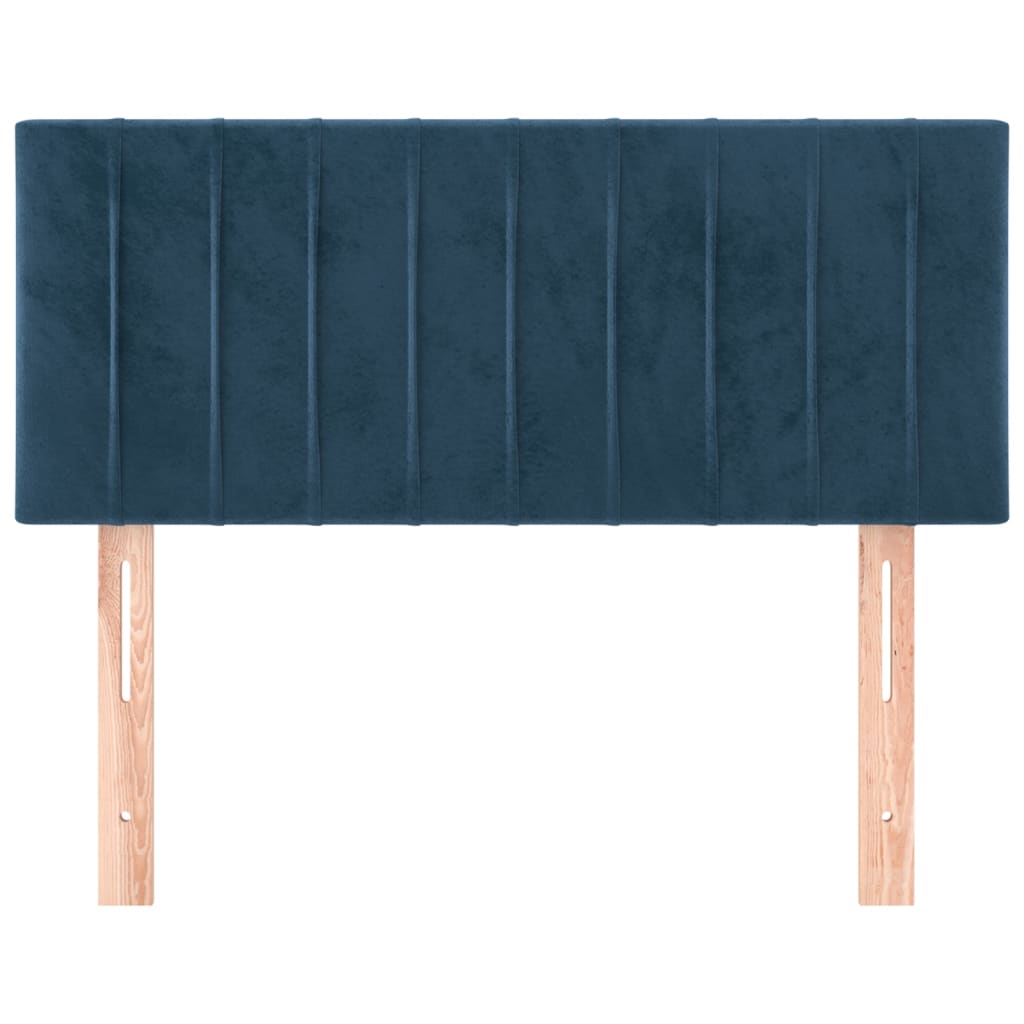 vidaXL Κεφαλάρι Κρεβατιού Σκούρο Μπλε 100x5x78/88 εκ. Βελούδινο
