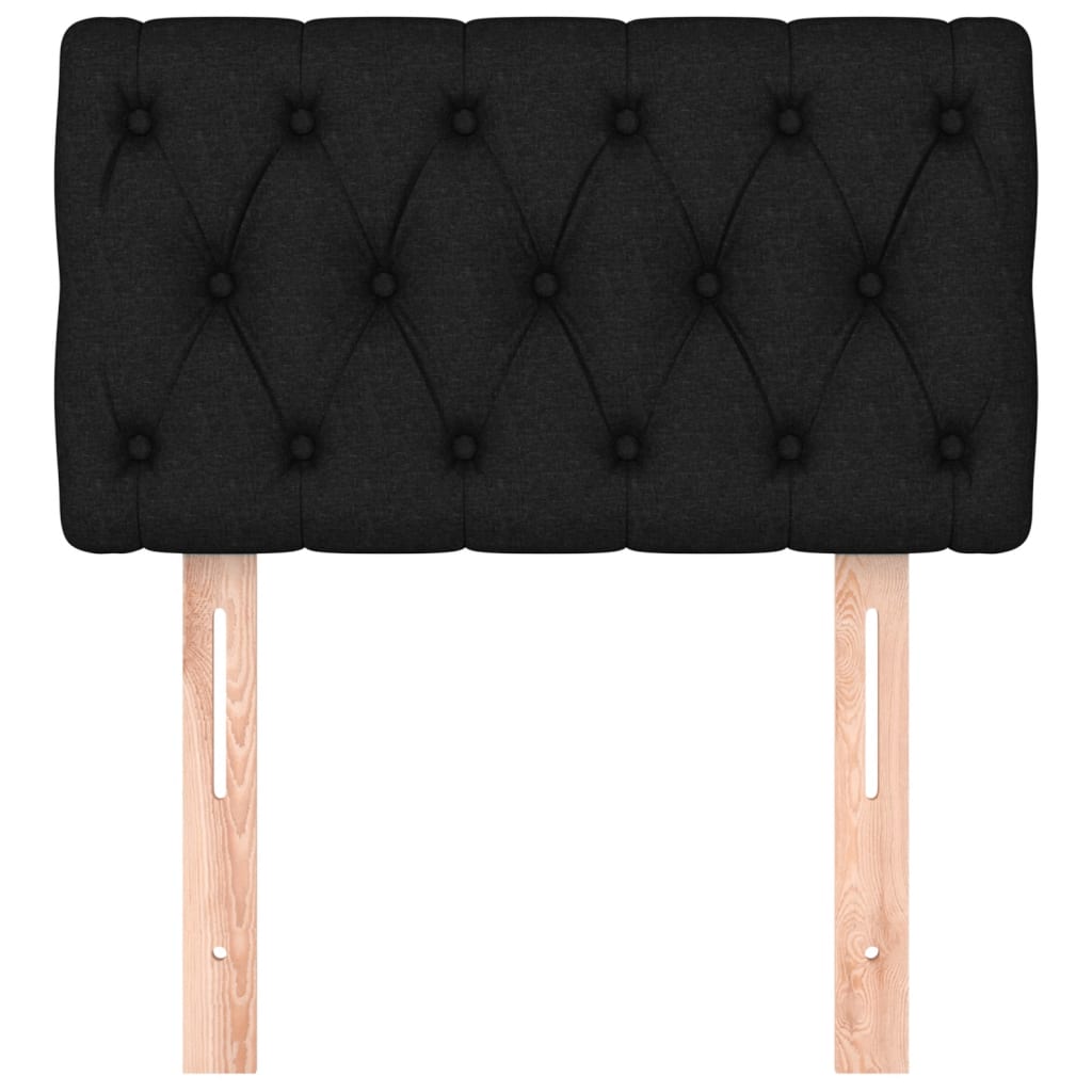vidaXL Κεφαλάρι Κρεβατιού Μαύρο 80x7x78/88 εκ. Υφασμάτινο