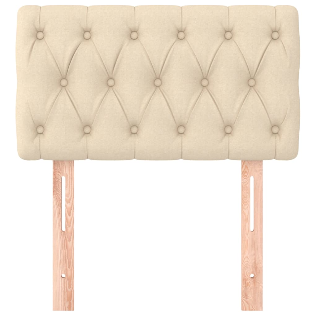 vidaXL Κεφαλάρι Κρεβατιού Κρεμ 80x7x78/88 εκ. Υφασμάτινο