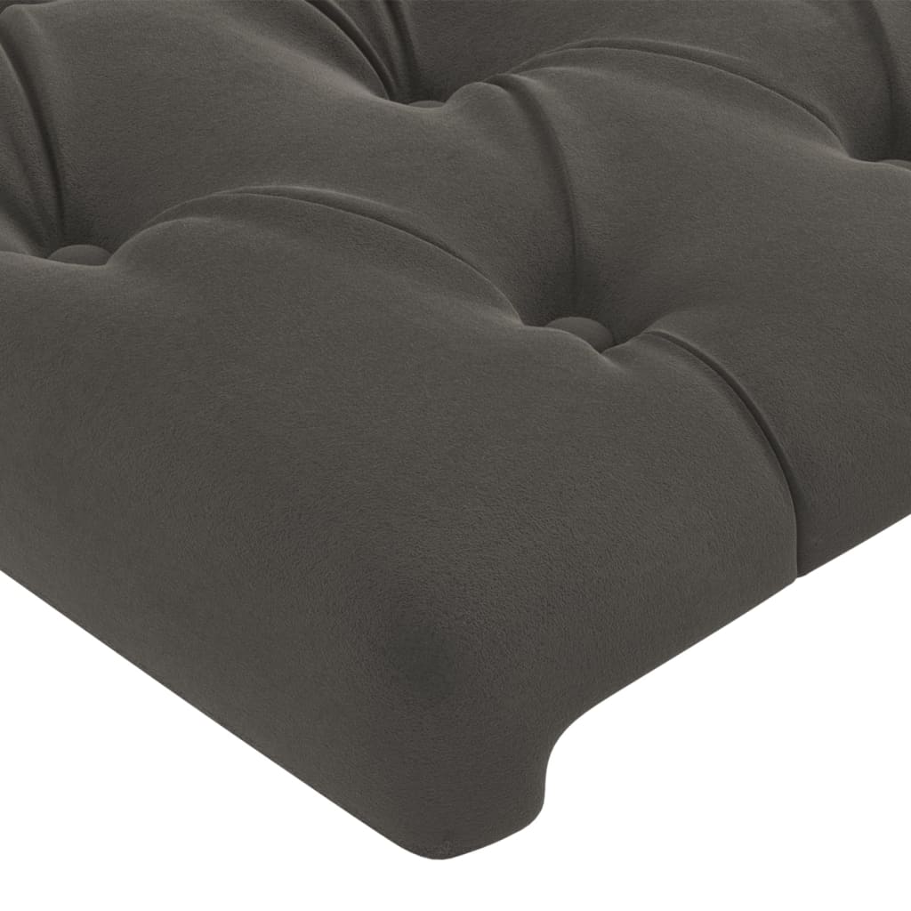 vidaXL Κεφαλάρι Κρεβατιού Σκούρο Γκρι 80x7x78/88 εκ. Βελούδινο