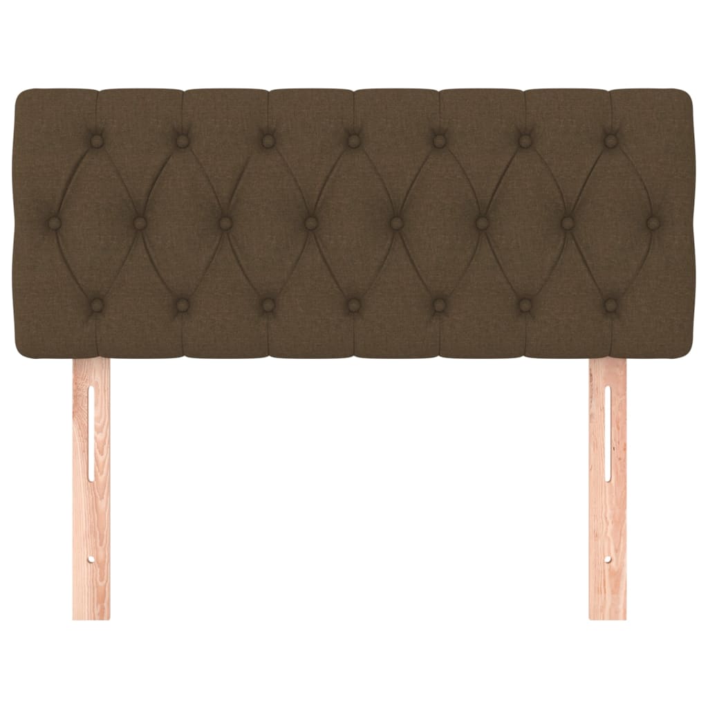 vidaXL Κεφαλάρι Κρεβατιού Σκούρο Καφέ 100x7x78/88 εκ. Υφασμάτινο