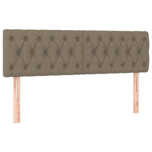 vidaXL Κεφαλάρια Κρεβατιού 2 τεμ. Taupe 80x7x78/88 εκ. Υφασμάτινο