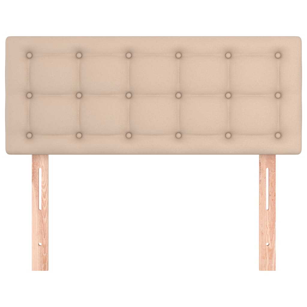 vidaXL Κεφαλάρι Κρεβατιού Καπουτσίνο 90x5x78/88 εκ. Συνθετικό Δέρμα
