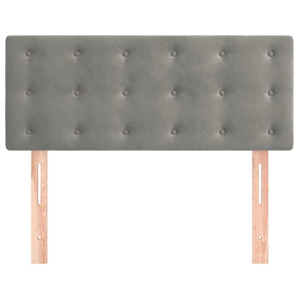 vidaXL Κεφαλάρι Κρεβατιού Ανοιχτό Γκρι 90x5x78/88 εκ. Βελούδινο
