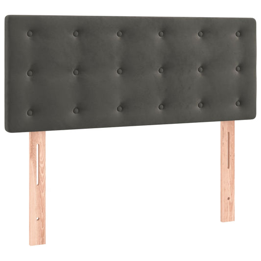 vidaXL Κεφαλάρι Κρεβατιού Σκούρο Γκρι 90x5x78/88 εκ. Βελούδινο